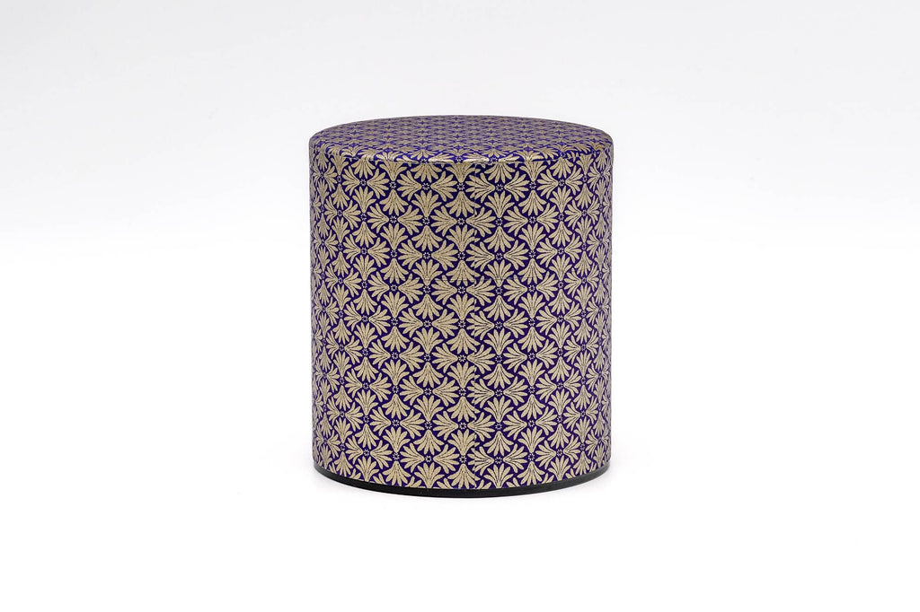 Blue Gold Tessellation Washi Tea Canister - 150g
