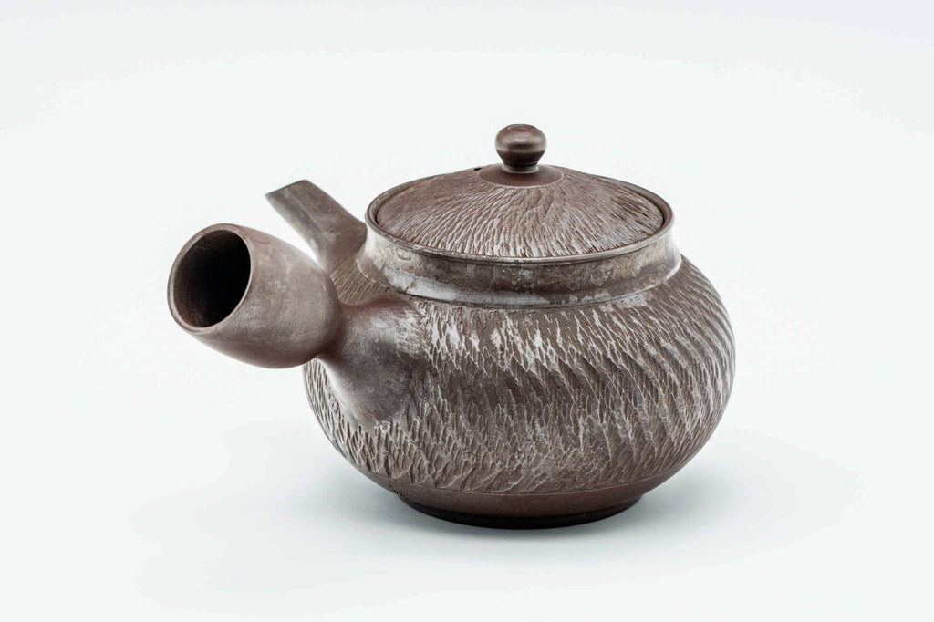 Japanese Kyusu - Engraved Tochiri Banko-yaki Debeso Teapot - 180ml