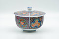 Japanese Teacup - Multi-coloured Geometric Arita-yaki Lidded Yunomi - 120ml
