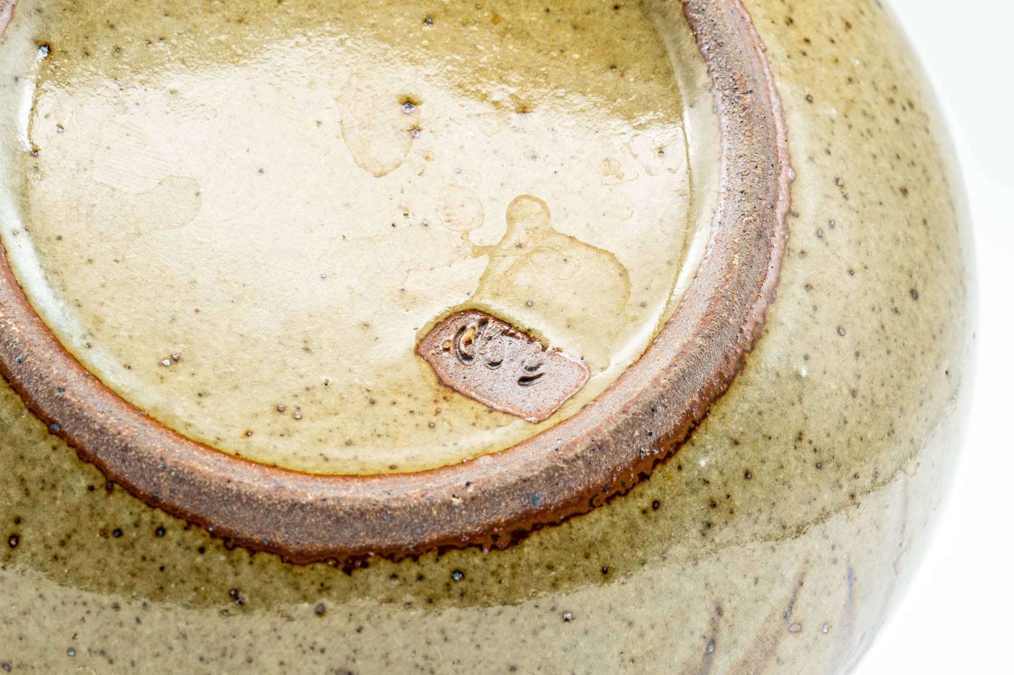 Japanese Kyusu - Bamboo Green Speckled Glazed Ceramic Filter Teapot - 300ml