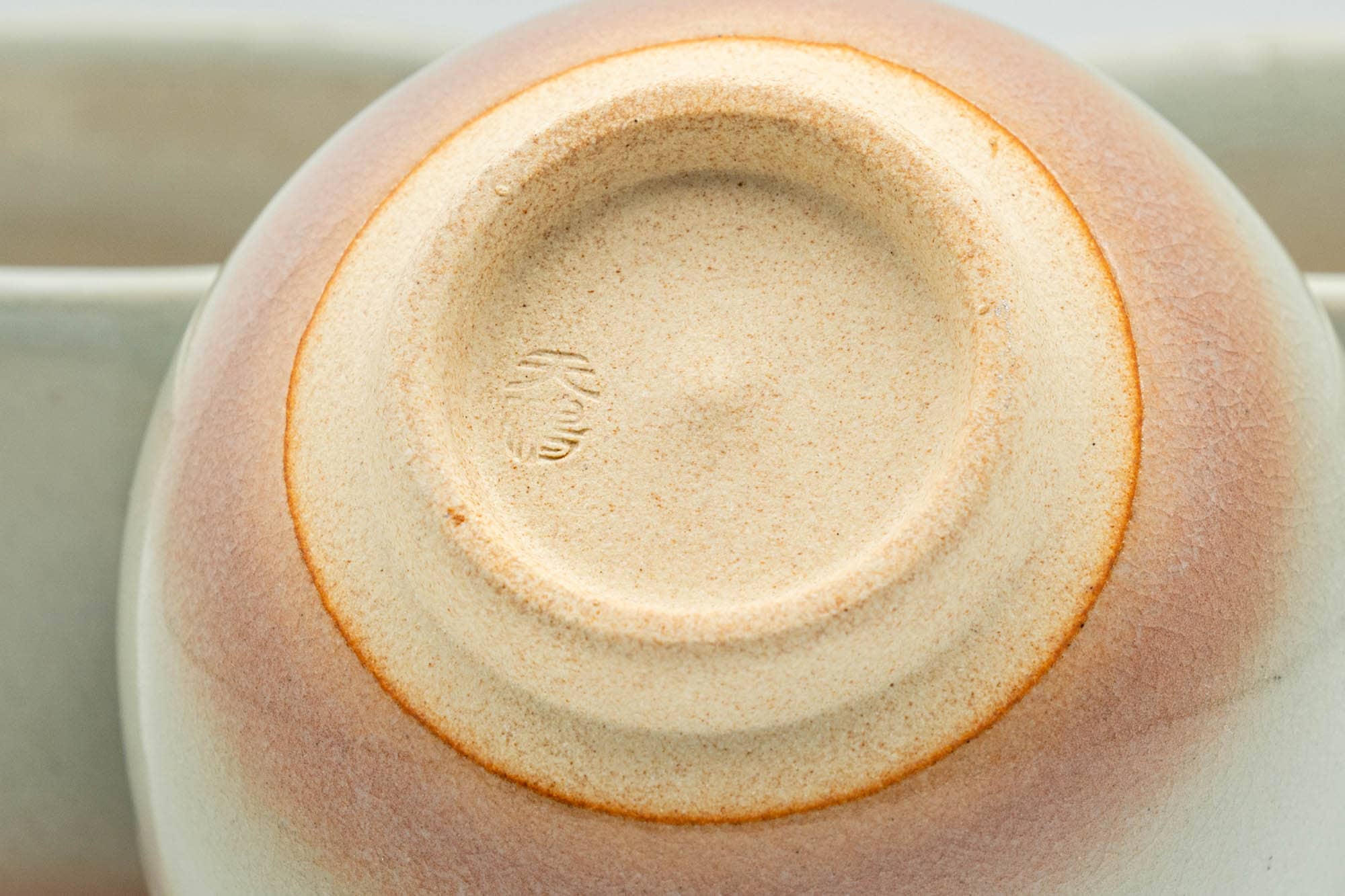 Japanese Teacups - Set of 3 Beige Pink Hagi-yaki Yunomi - 110ml