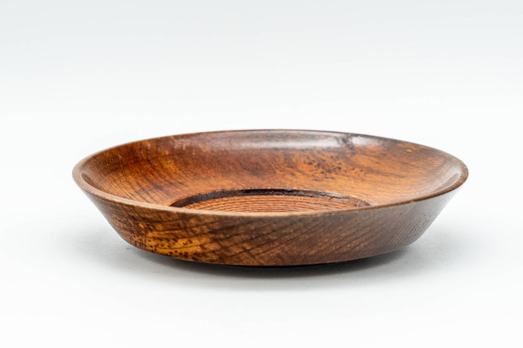 Japanese Chataku - Spiraling Wooden Tea Saucer
