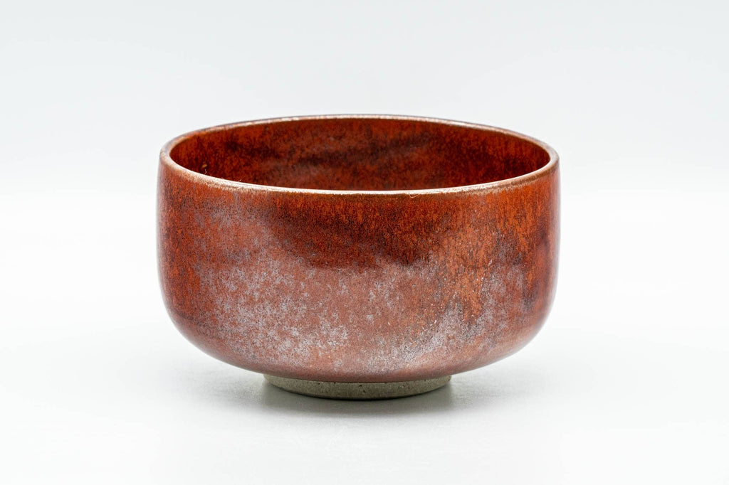 Japanese Matcha Bowl - Metallic Red Glazed Hantsutsu-gata Chawan - 350ml