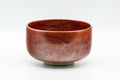 Japanese Matcha Bowl - Metallic Red Glazed Hantsutsu-gata Chawan - 350ml