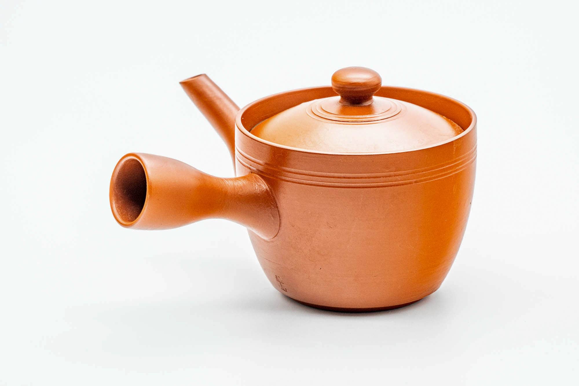 Japanese Kyusu - Red Shudei Tokoname-yaki Mesh Teapot - 160ml