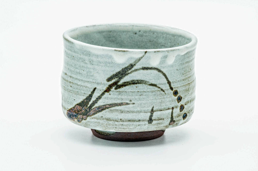 Japanese Matcha Bowl - Long Grass Spiraling Drip-Glazed Chawan - 300ml