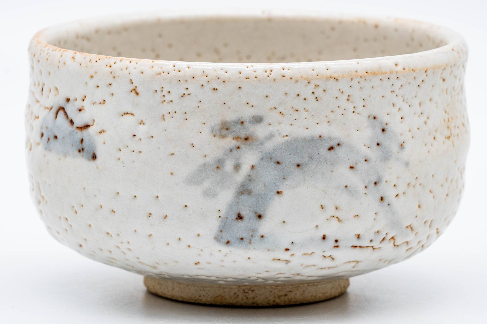 Japanese Matcha Bowl - White Shino Glazed Mino-yaki Chawan - 300ml