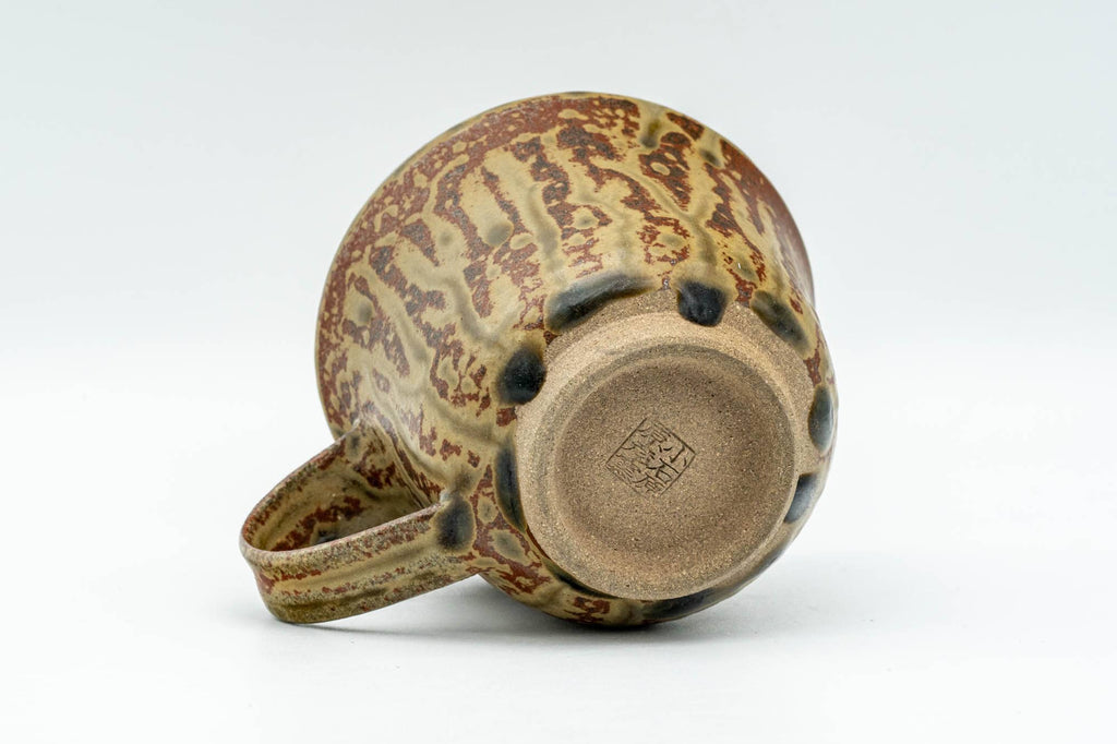 Japanese Teacup - Ash Green Drip-Glazed Ushirode Yunomi - 140ml