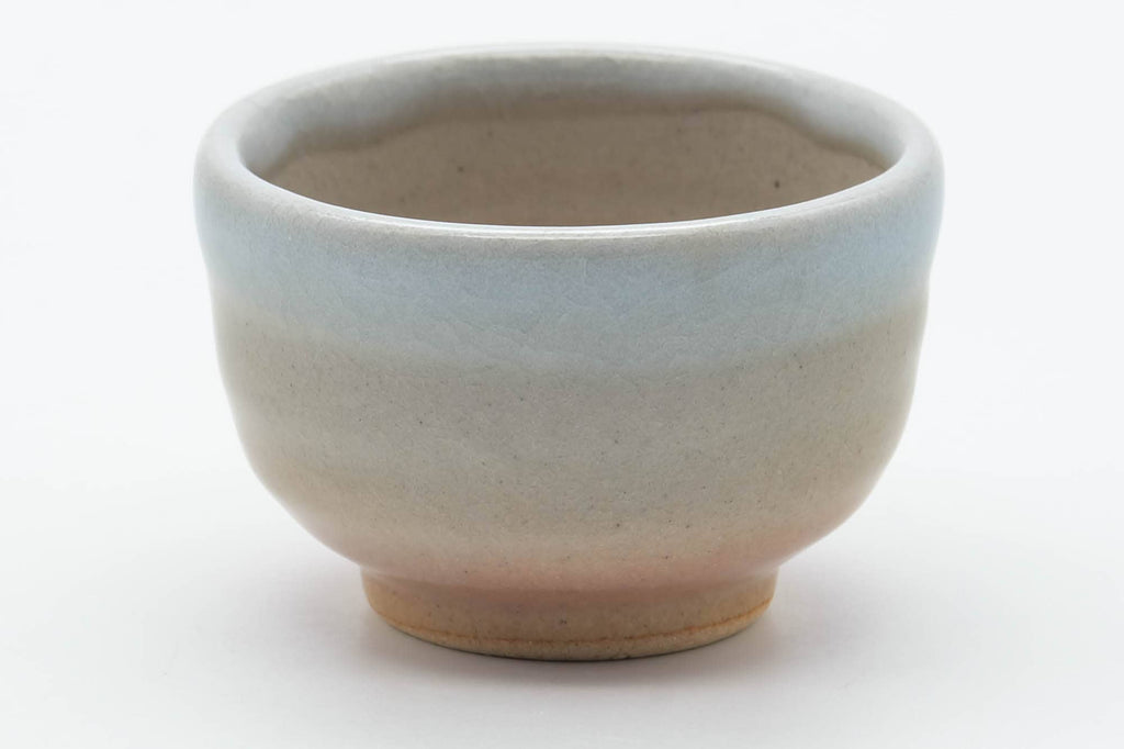 Japanese Teacup - Small Beige White Glazed Hagi-yaki Guinomi - 40ml