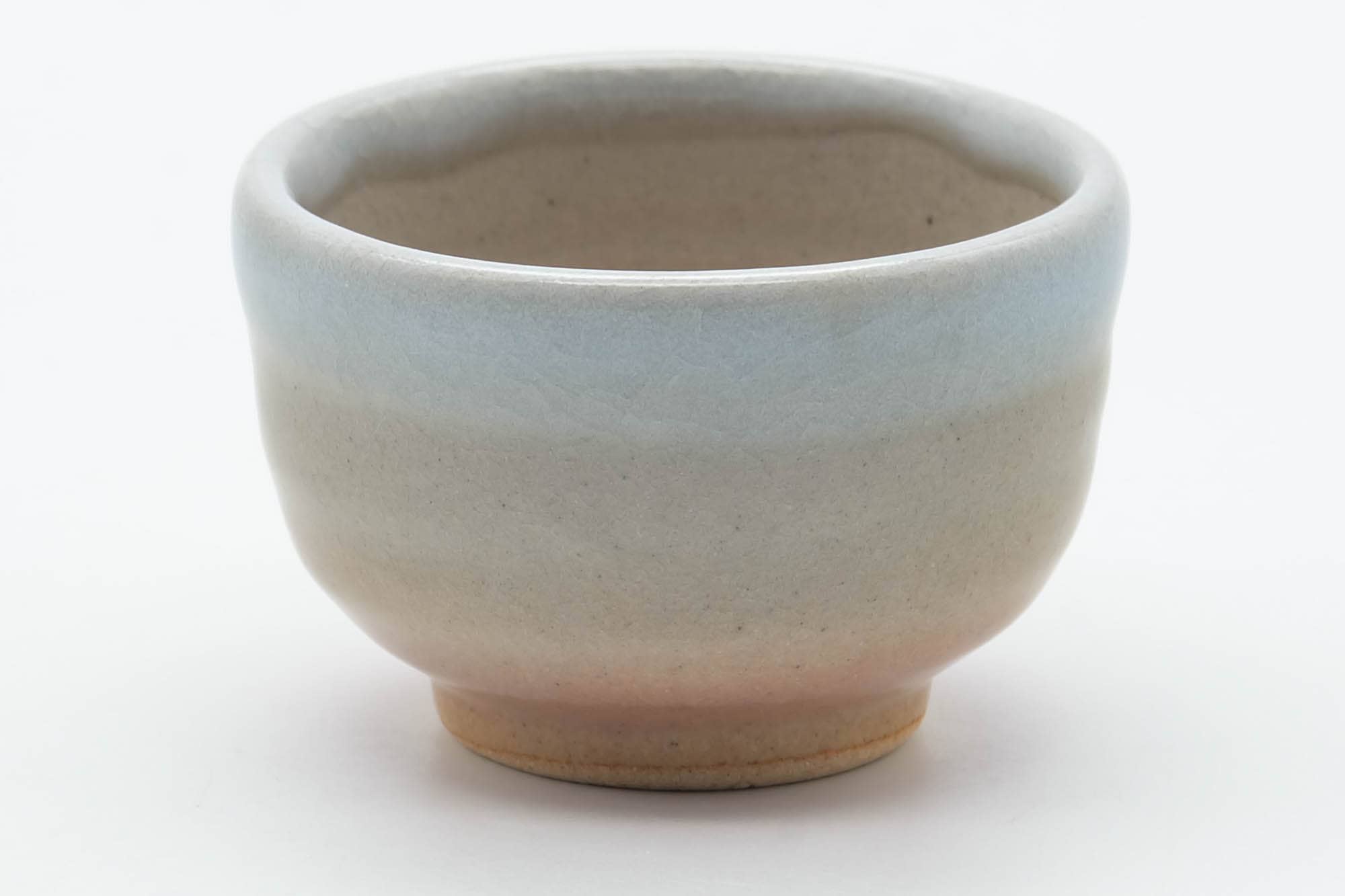 Japanese Teacup - Small Beige White Glazed Hagi-yaki Guinomi - 40ml