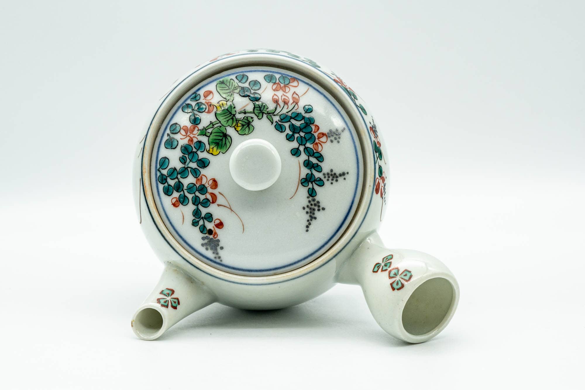Japanese Kyusu - Birds and Flowers Arita-yaki Debeso Teapot - 360ml