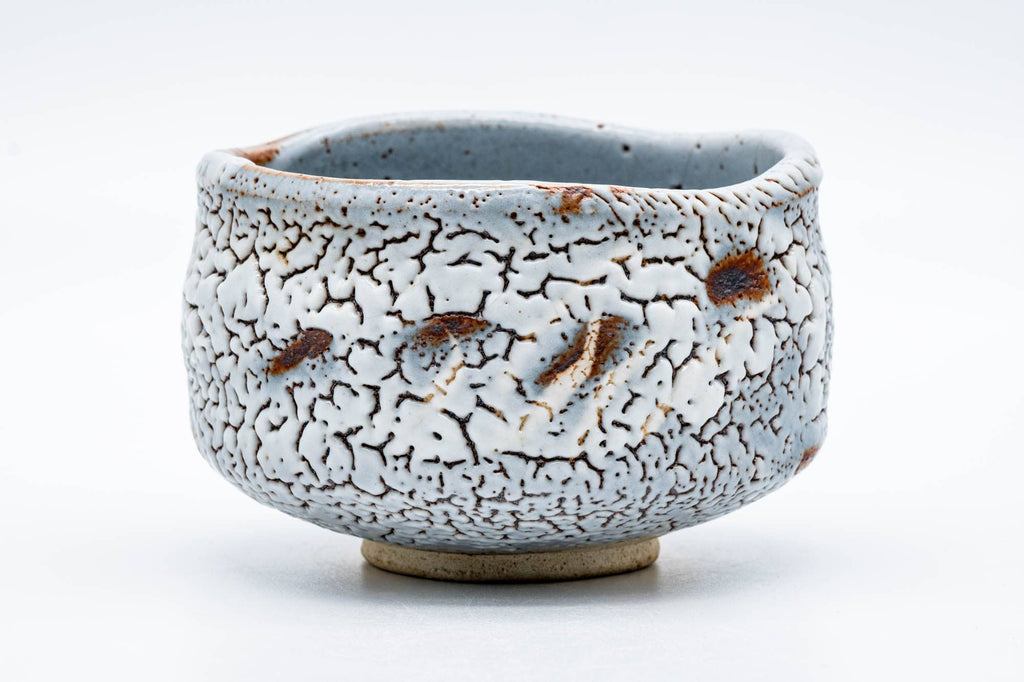 Japanese Matcha Bowl - 加藤秀山 Katou Hideyama - Blue Shino Mino-yaki Chawan - 400ml