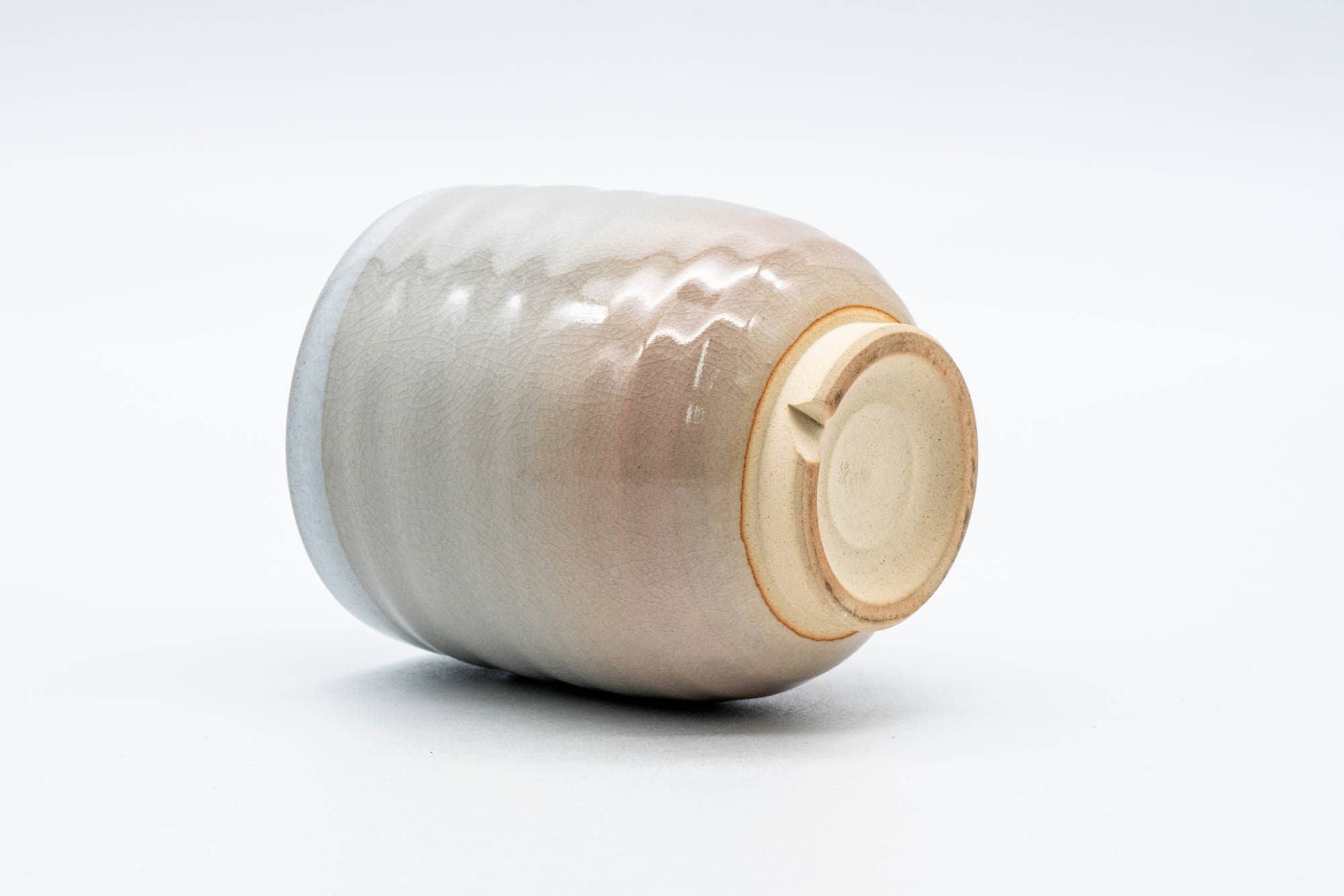 Japanese Teacup - Large Beige White Glazed Hagi-yaki Yunomi - 240ml