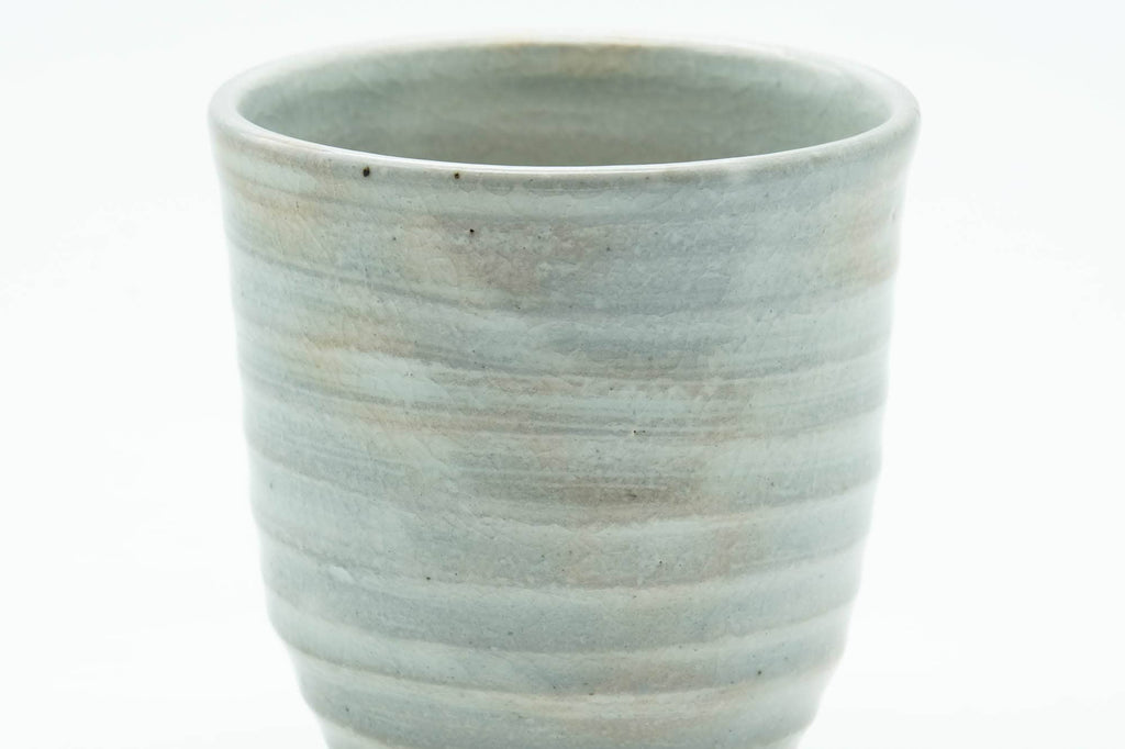 Japanese Teacup - Grey Glazed Spiraling Yunomi - 120ml