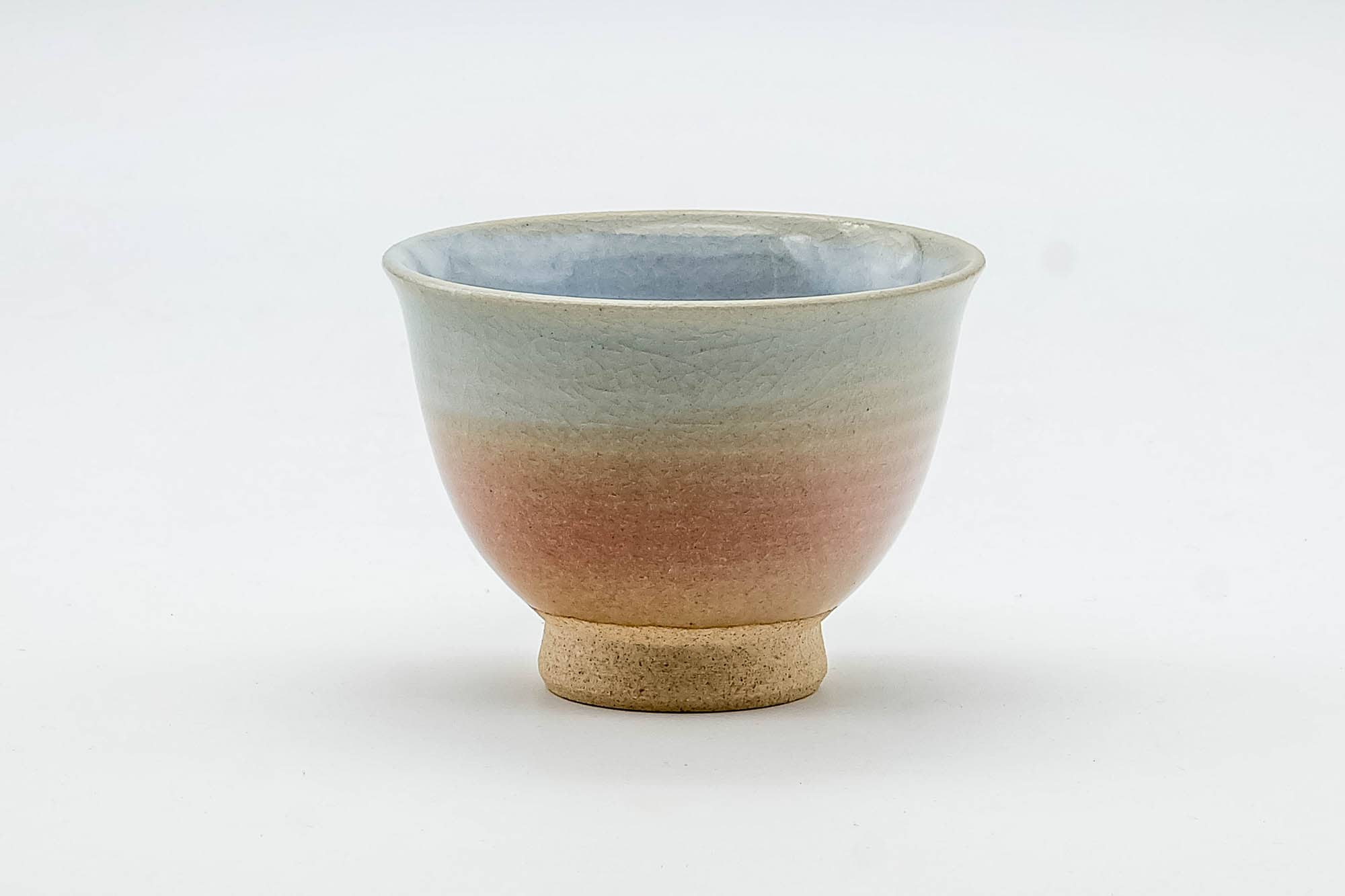 Japanese Teacup - 天鵬山 Tsubaki Kiln - Beige Pink Glazed Hagi-yaki Yunomi - 130ml