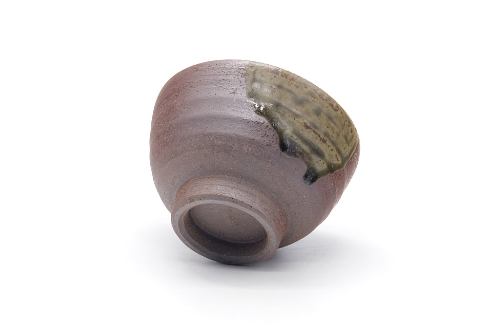 Japanese Teacup - Brown Green Ash Glazed Yunomi - 160ml