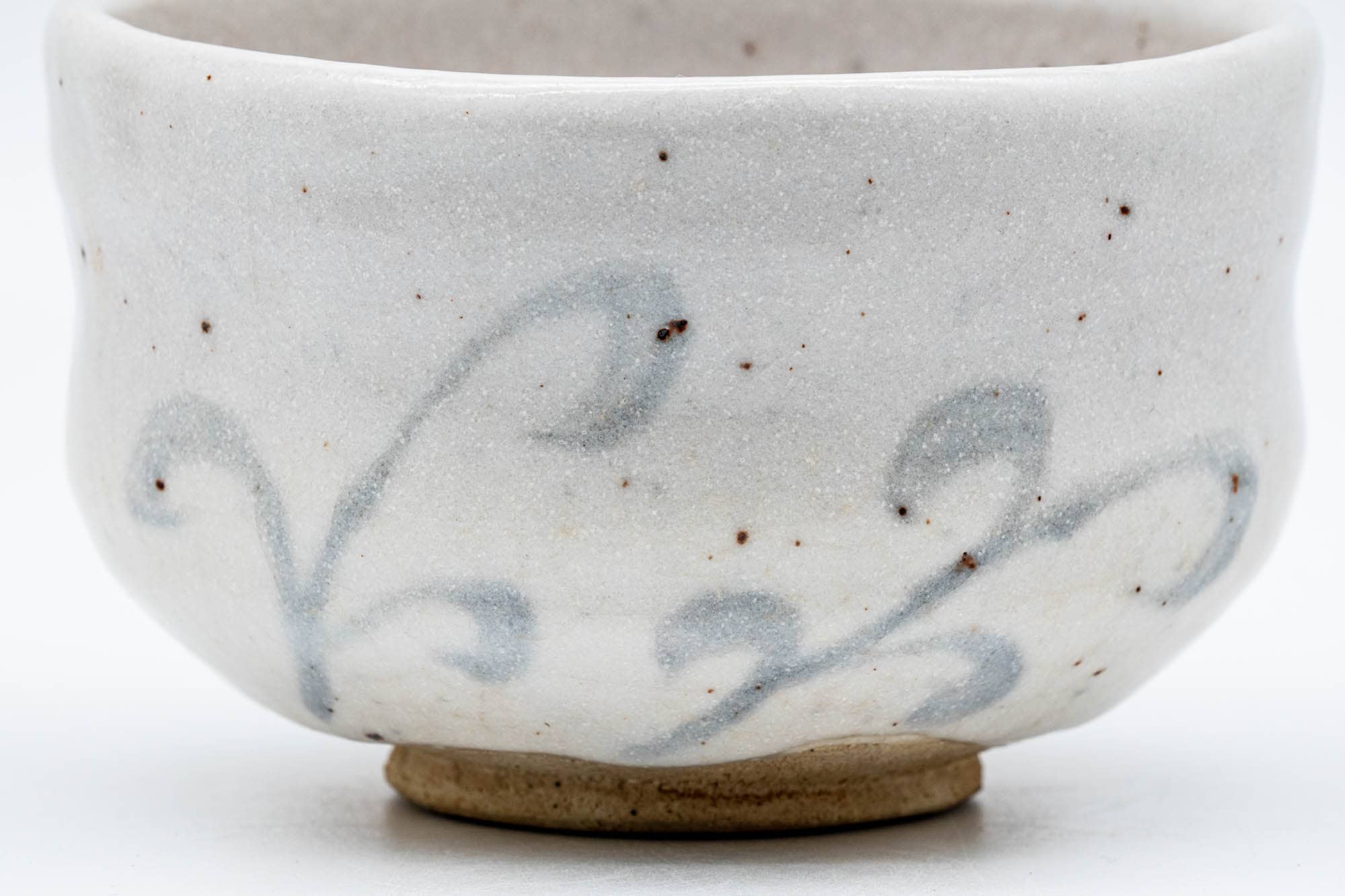 Japanese Matcha Bowl - 市川通三 Ichikawa Michizou - Snowy Shino Glazed Kyo-yaki Chawan - 300ml