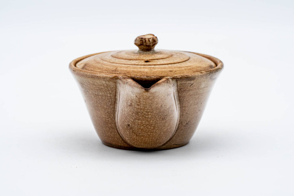 Japanese Houhin - Weathered Beige Glazed Hagi-yaki Handleless Teapot - 100ml