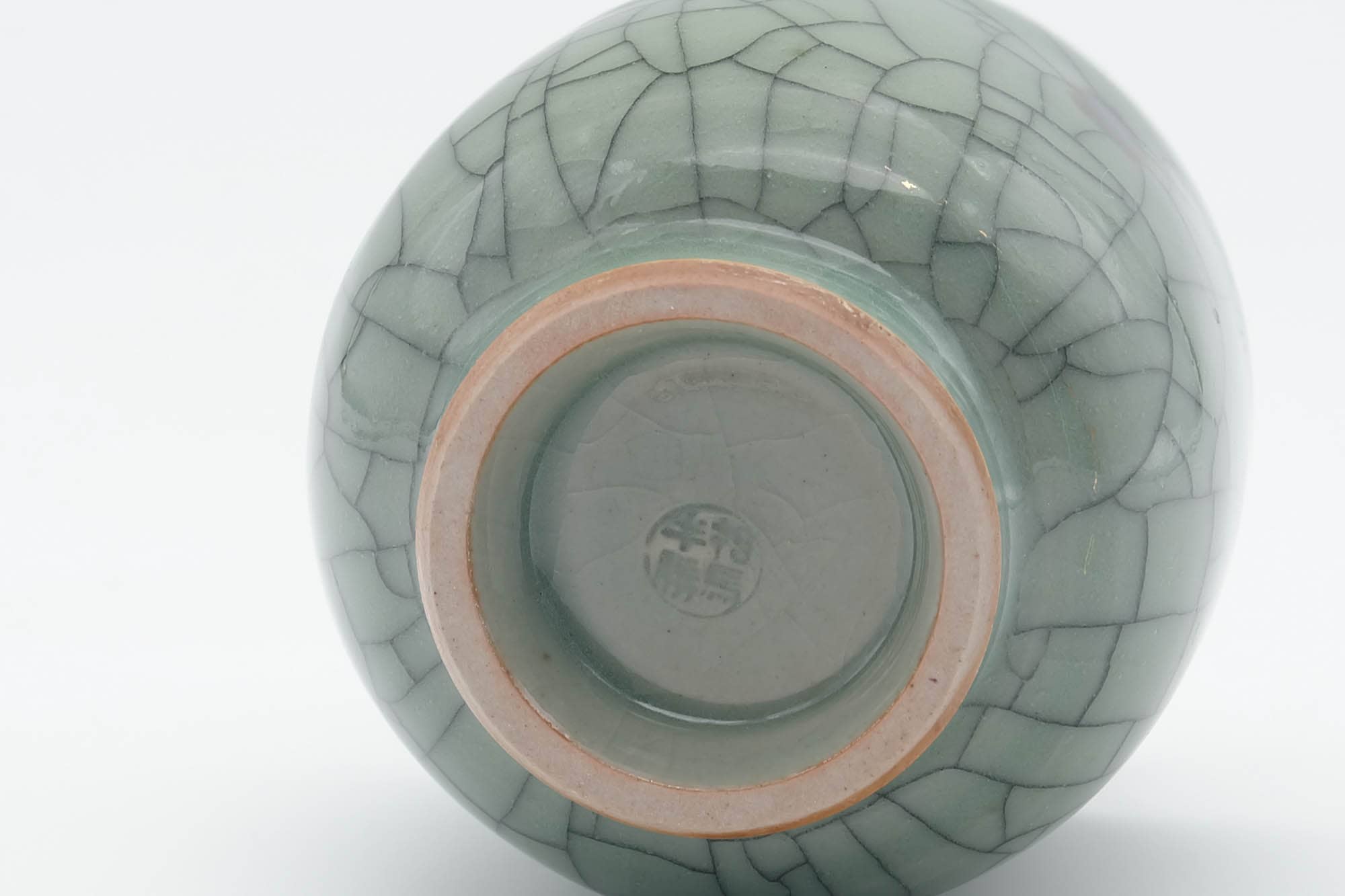 Japanese Teacup - Spotted Green Celadon Glazed Obori Soma-yaki Yunomi - 150ml