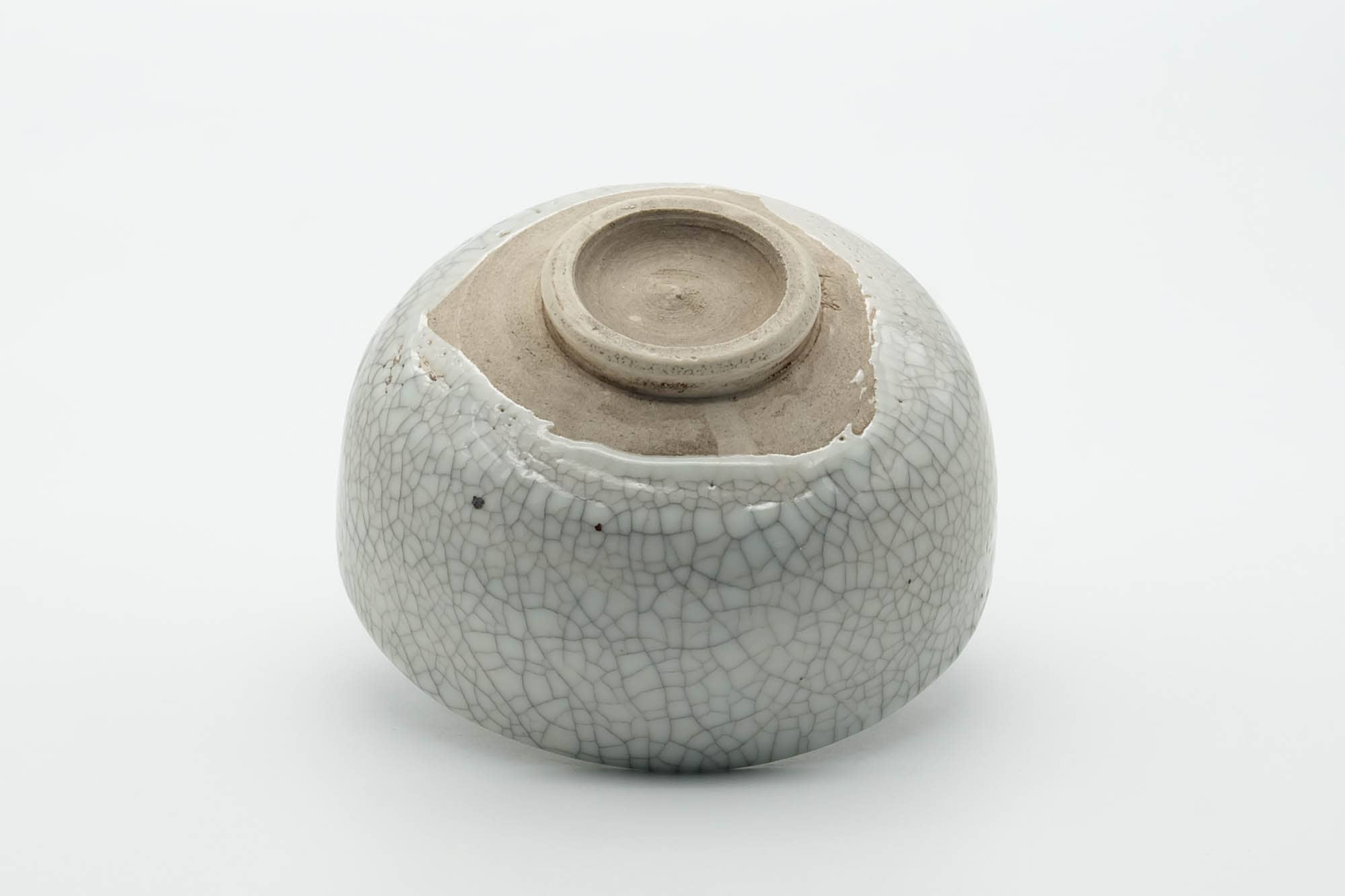 Japanese Matcha Bowl - White Crazed Glazed Chawan - 400ml