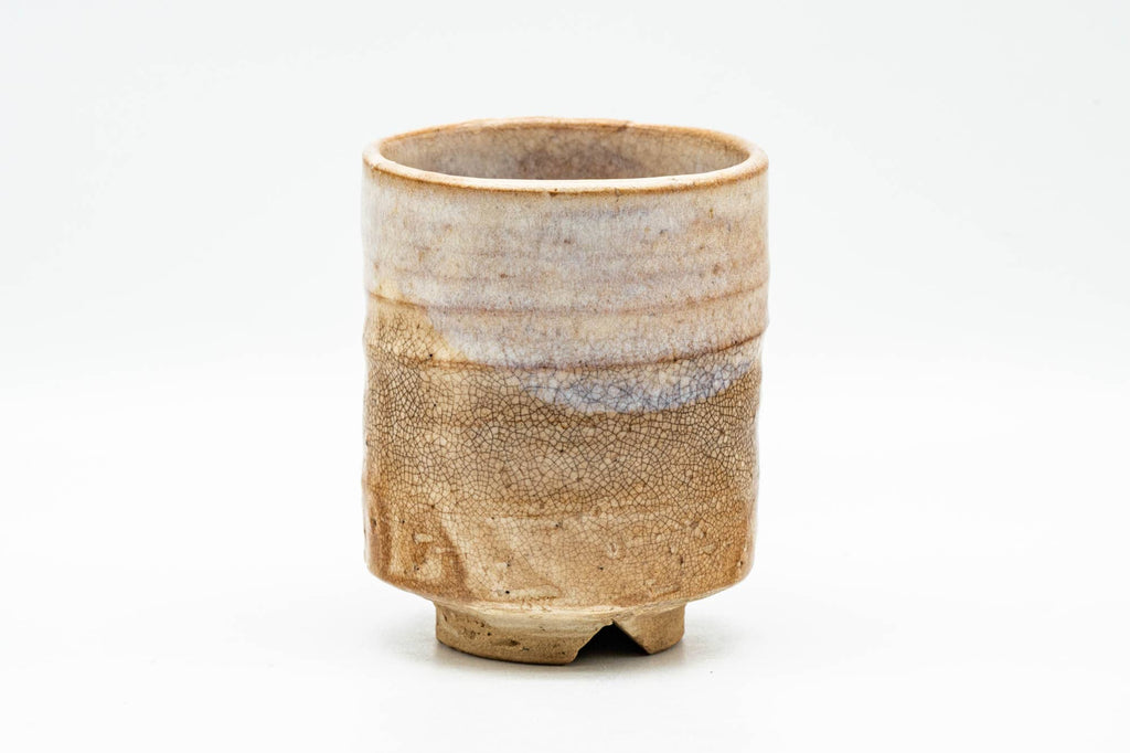 Japanese Teacup - Beige White Earthy Hagi-yaki Yunomi - 160ml