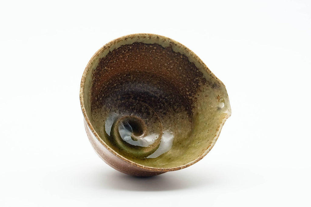 Japanese Katakuchi - Ash Glazed Shigaraki-yaki Spouted Water Cooler - 80ml