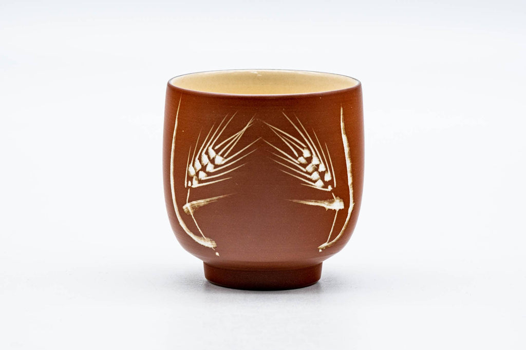 Japanese Teacup - Yellow Wheat Glazed Tokoname-yaki Yunomi - 130ml