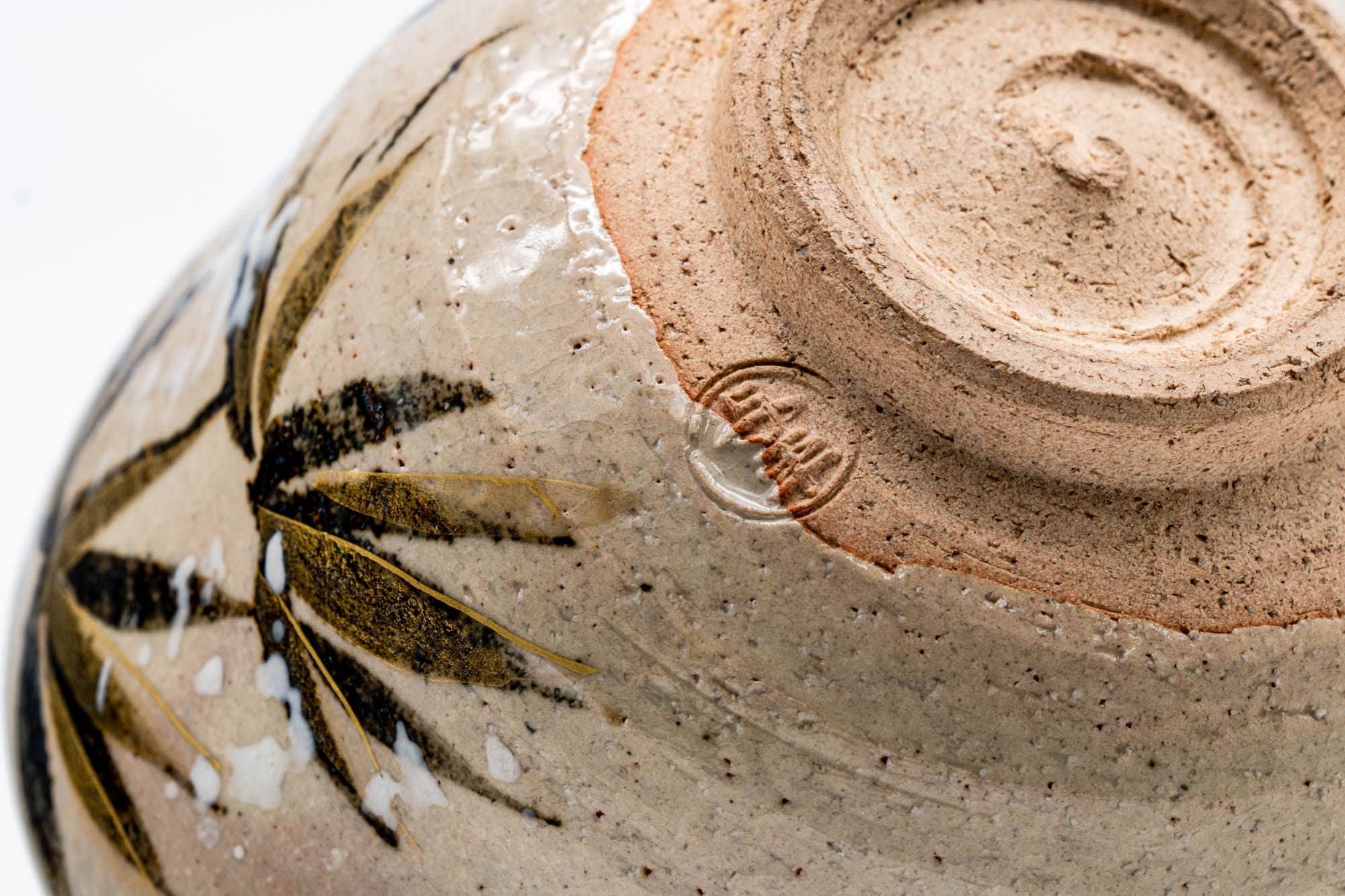 Japanese Matcha Bowl - 中村与平 Yohei Nakamura - Gold Bamboo Yukitake Kyo-yaki Chawan - 250ml