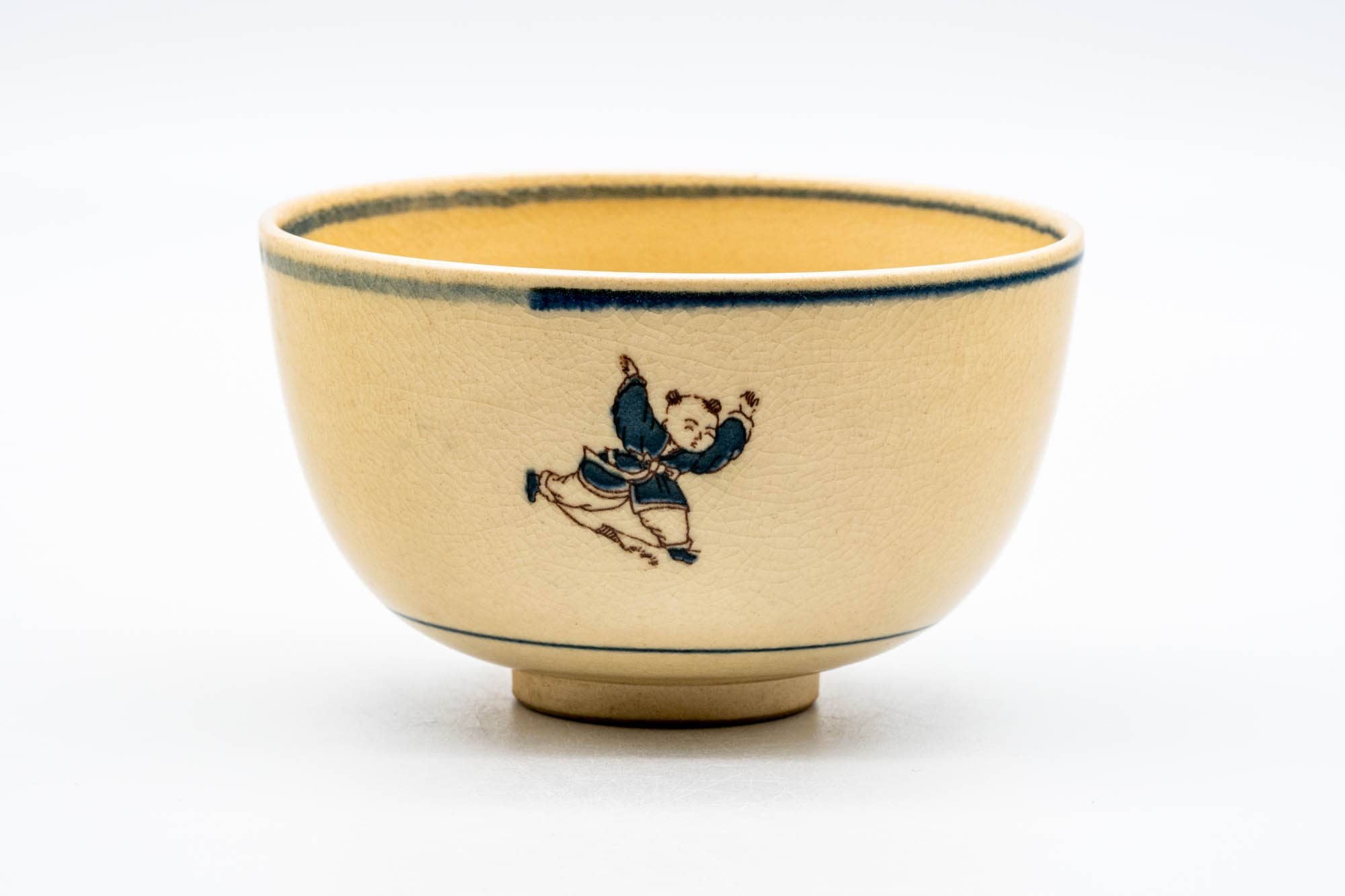 Japanese Matcha Bowl - Playful Children Kyo-yaki Chawan - 300ml