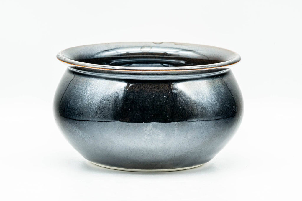 Japanese Kensui - Jet Black Hare's Fur Glazed Water Bowl - 450ml