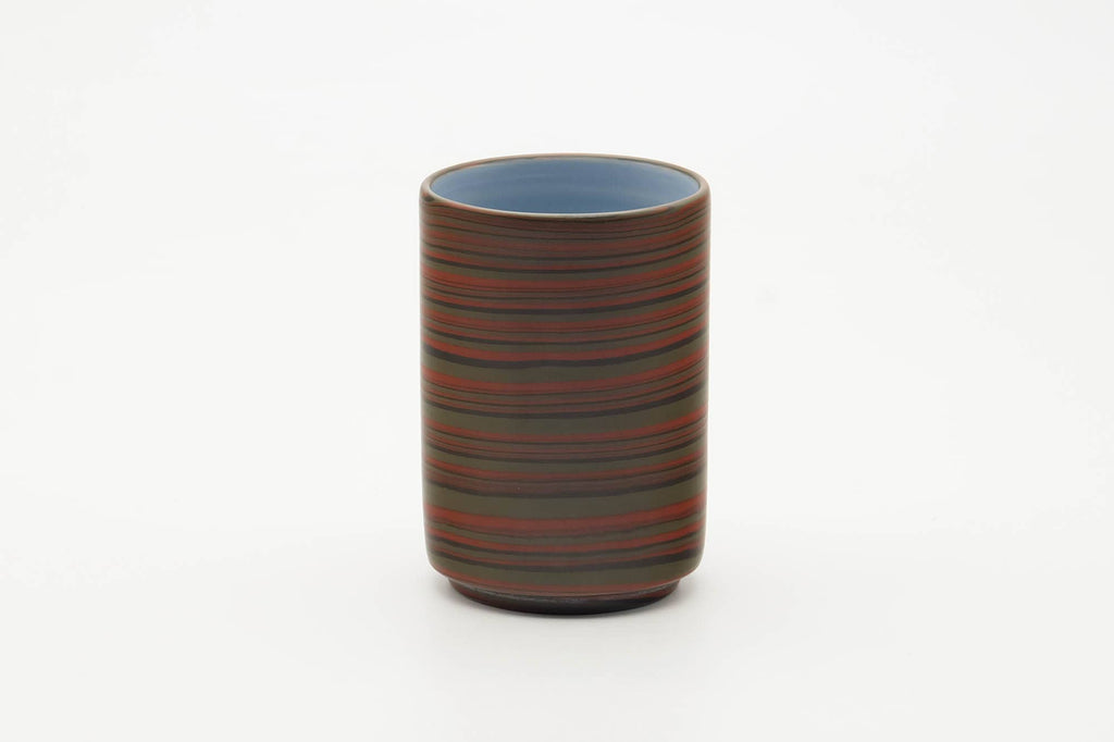 Japanese Teacup - Green Marbled Nerikomi Tokoname-yaki Yunomi - 150ml