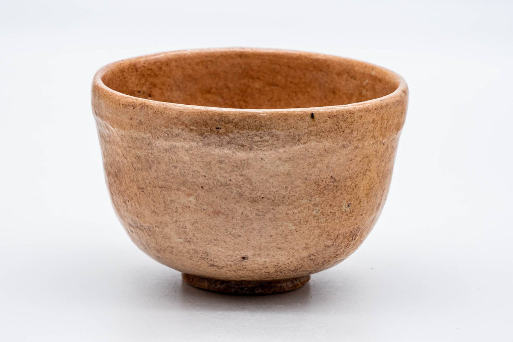 Japanese Matcha Bowl - 手 Biwa-iro Glazed Raku-yaki Wan-nari Chawan - 300ml