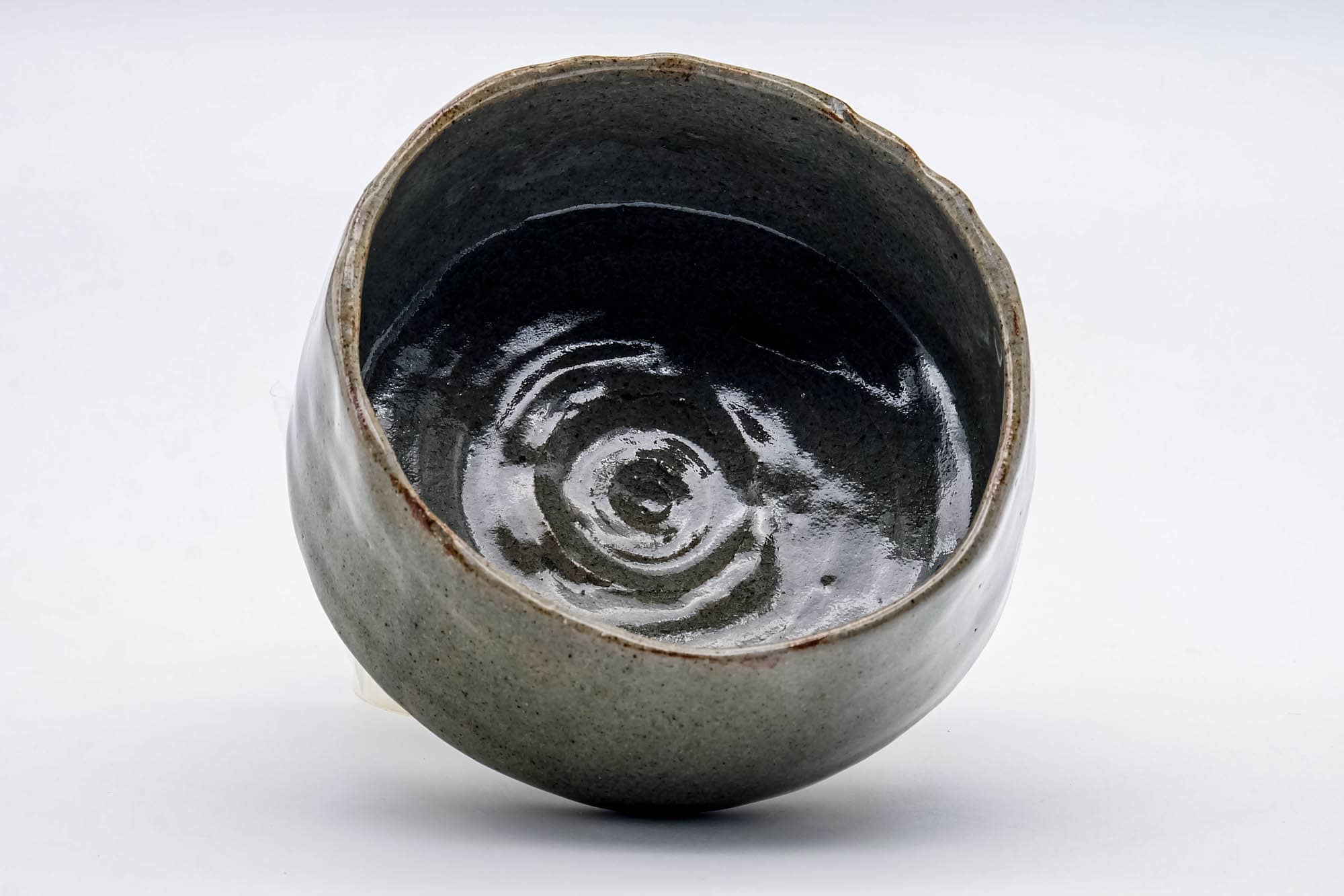 Japanese Matcha Bowl - Grey Glazed Wabi-Sabi Chawan - 280ml