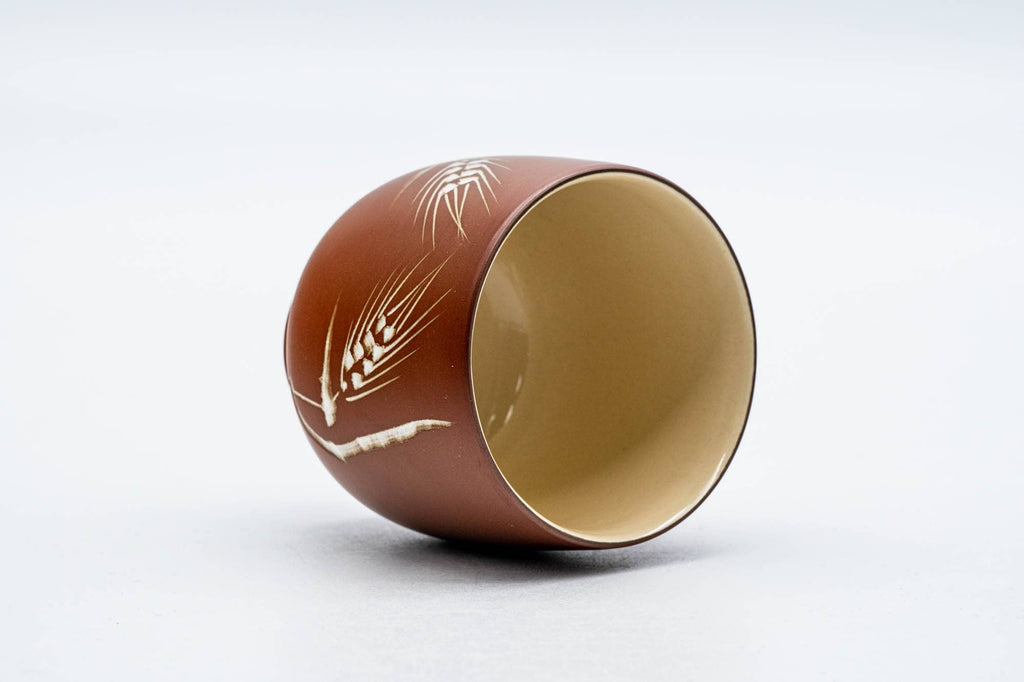 Japanese Teacup - Yellow Wheat Glazed Tokoname-yaki Yunomi - 130ml