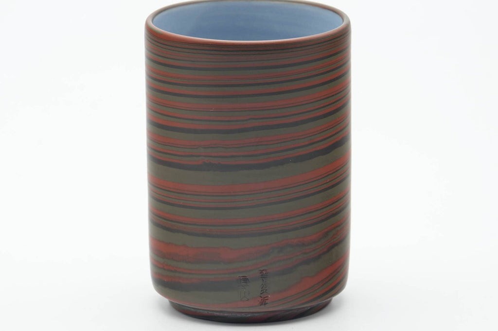 Japanese Teacup - Green Marbled Nerikomi Tokoname-yaki Yunomi - 150ml