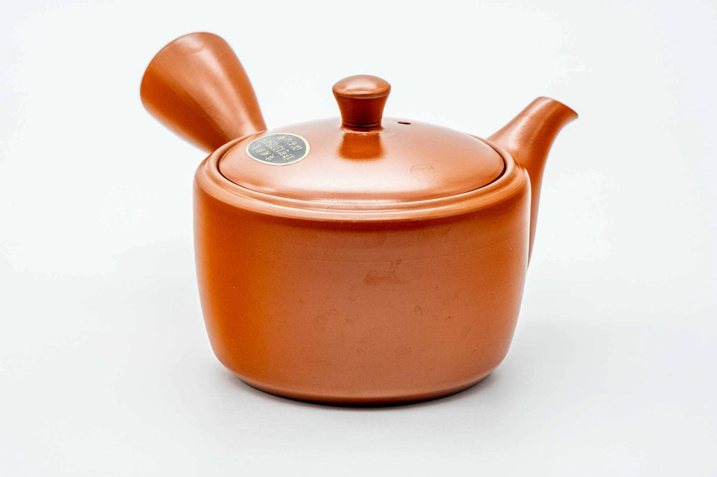 Japanese Kyusu - Classic Red Shudei Tokoname-yaki Mesh Teapot - 330ml