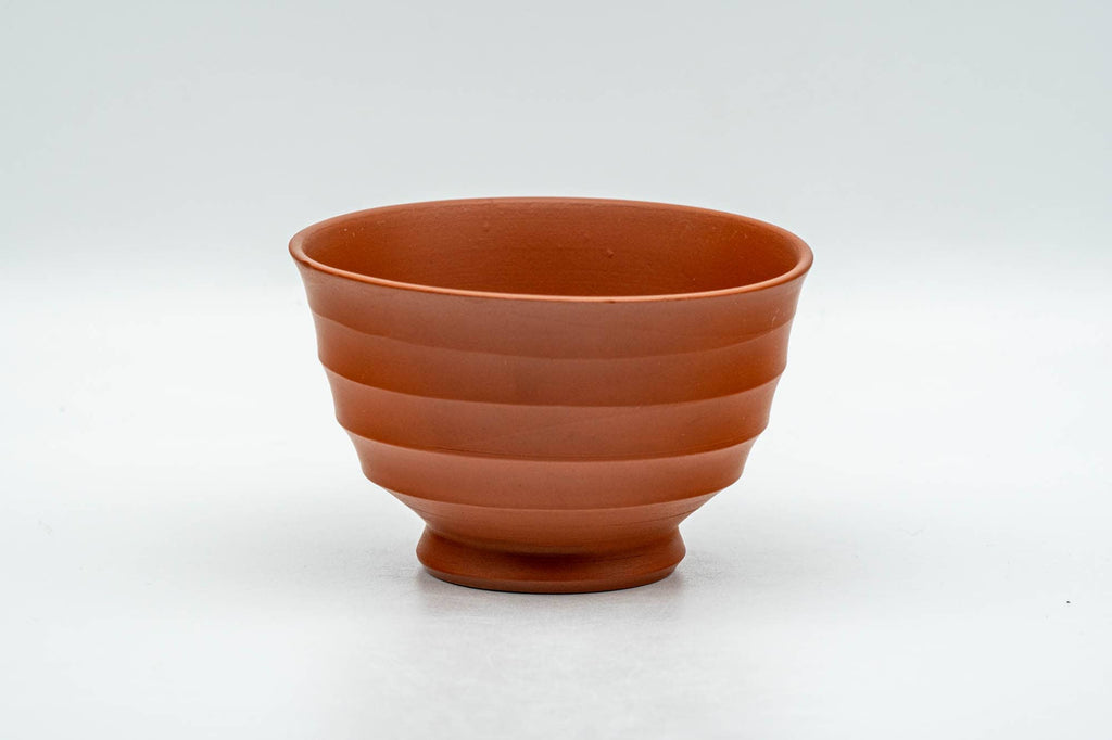 Japanese Teacups - Set of 3 Horizontally Sculpted Tokoname-yaki Yunomi - 90ml