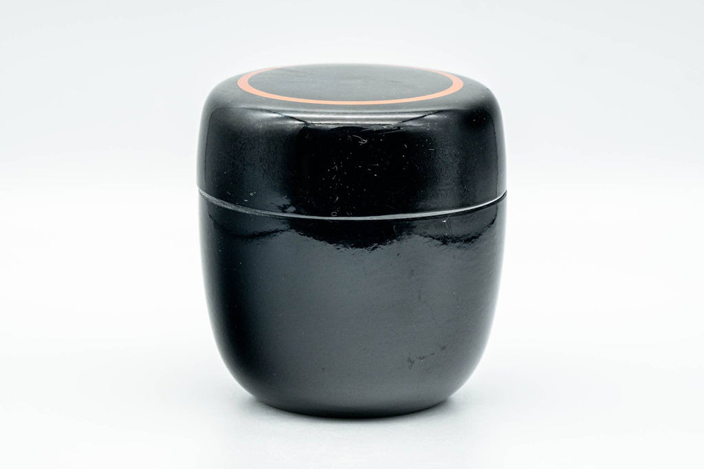 Japanese Chazutsu - Black Orange Plastic Loose Leaf Tea Canister - 250ml