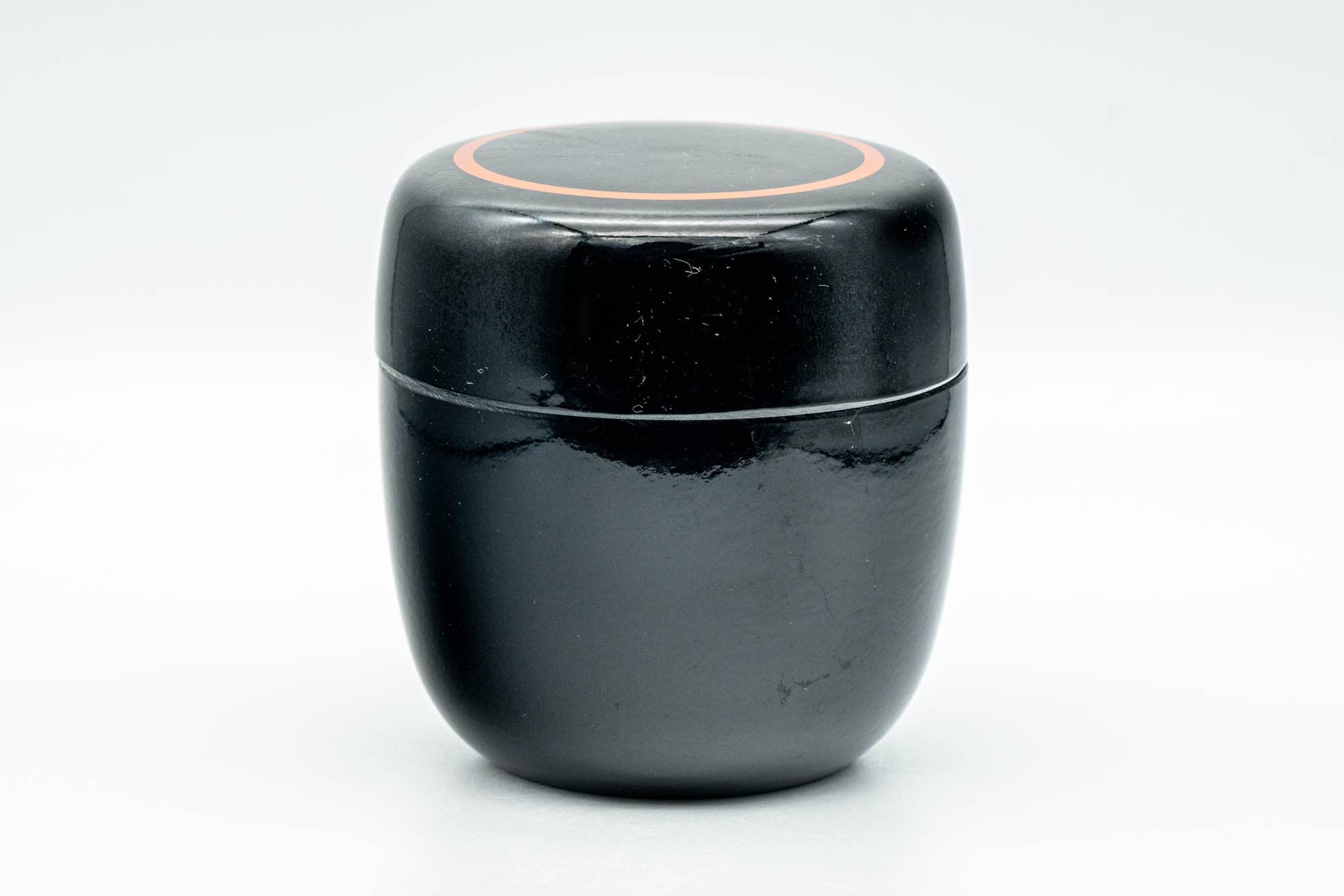 Japanese Chazutsu - Black Orange Plastic Loose Leaf Tea Canister - 250ml