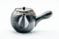 Japanese Kyusu - Matte Black Drip-Glazed Ceramic Filter Teapot - 360ml