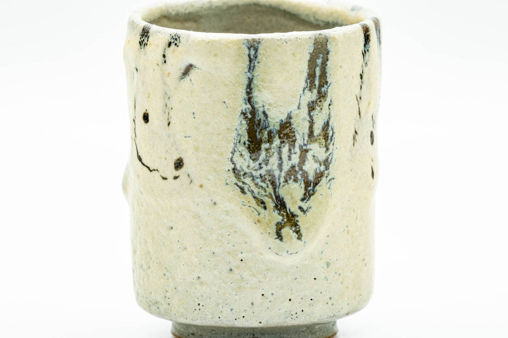 Japanese Teacup - Sage Green Thick Drip-Glazed Yunomi - 110ml