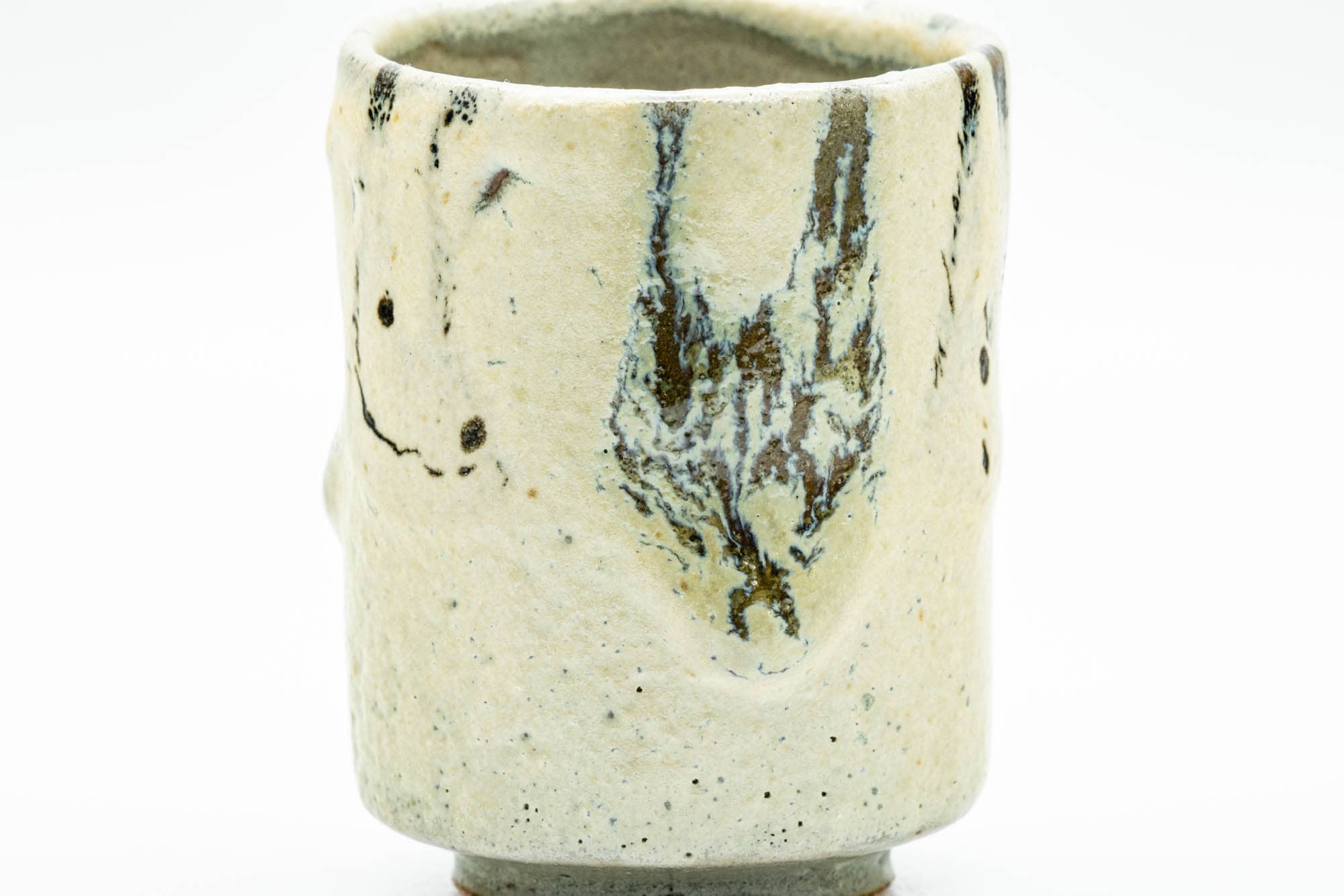 Japanese Teacup - Sage Green Thick Drip-Glazed Yunomi - 110ml