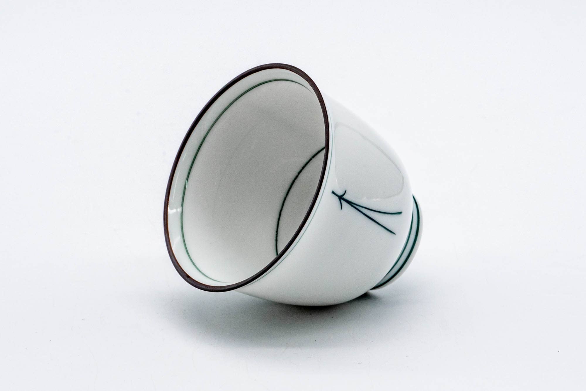 White Porcelain Pine Needle Mino-yaki Yunomi - 100ml