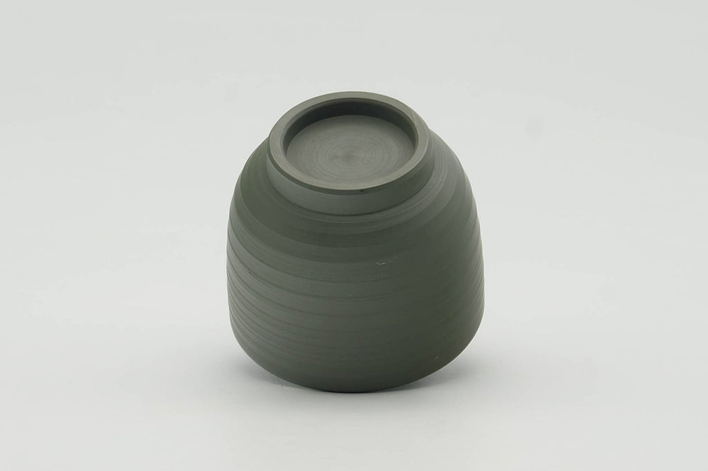 Japanese Teacup - Spiraling Green Ryokudei Tokoname-yaki Yunomi - 60ml