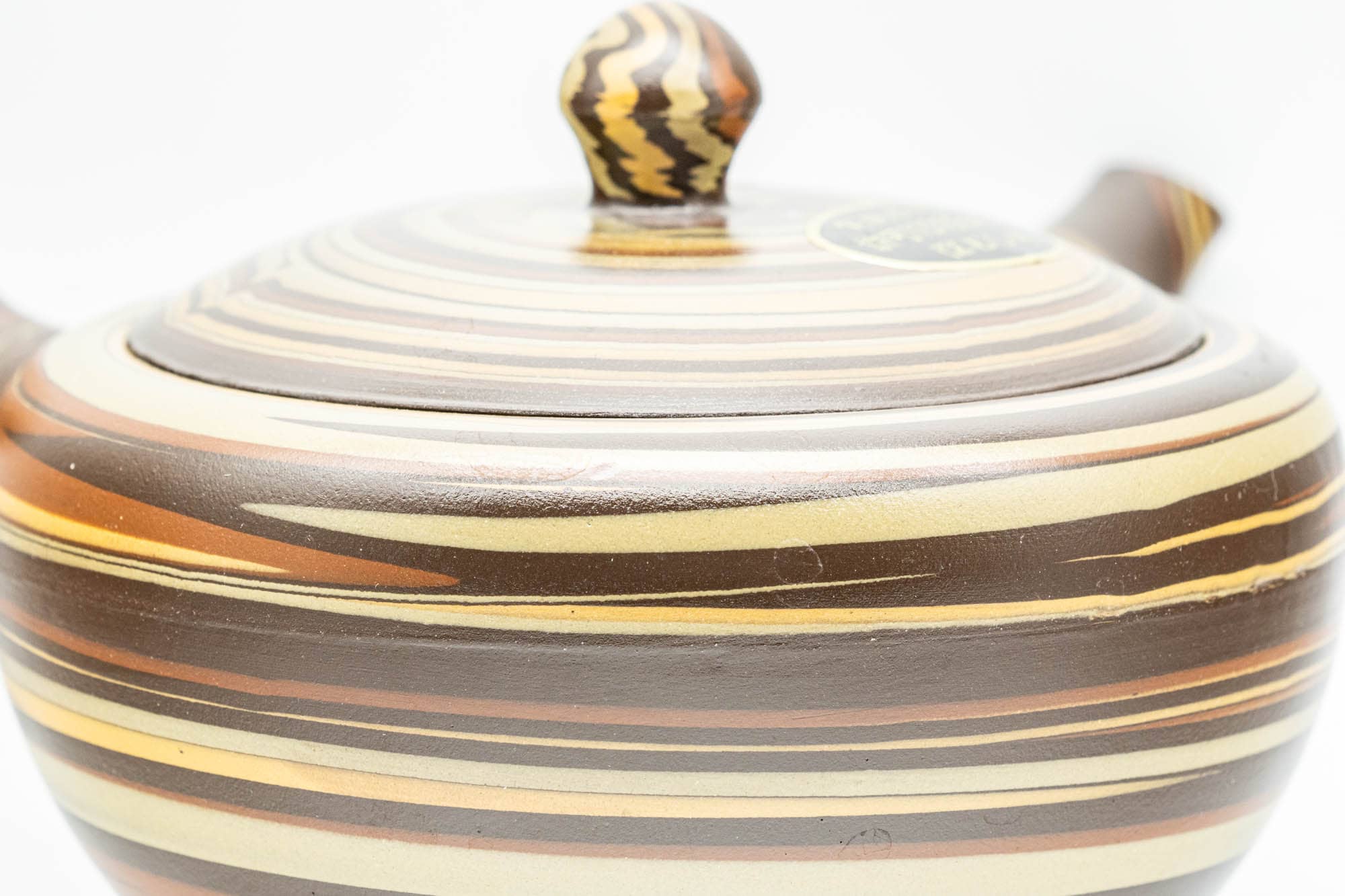 Japanese Kyusu - 伸康 Nobuyasu - Nerikomi Tokoname-yaki Teapot - 275ml
