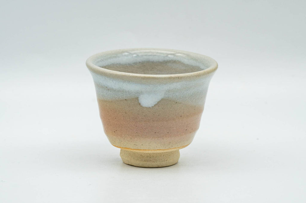 Japanese Teacup - Small Pink White Drip-Glazed Guinomi - 40ml