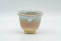 Japanese Teacup - Small Pink White Drip-Glazed Guinomi - 40ml