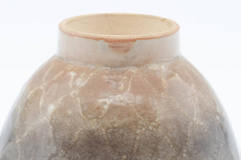 Japanese Teacup - Beige Crazed Glazed Hagi-yaki Yunomi - 80ml