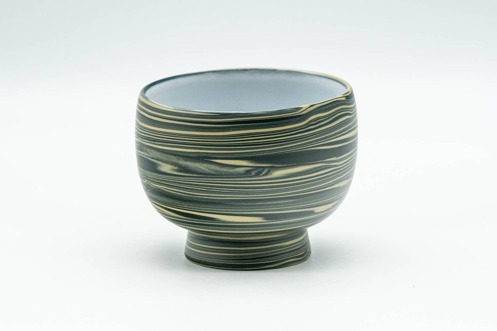 Japanese Teacup - Green, Yellow, and White Nerikomi Tokoname-yaki Yunomi - 100ml