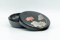 Japanese Incense Kogo - Floral Black Lacquer Container - 15ml
